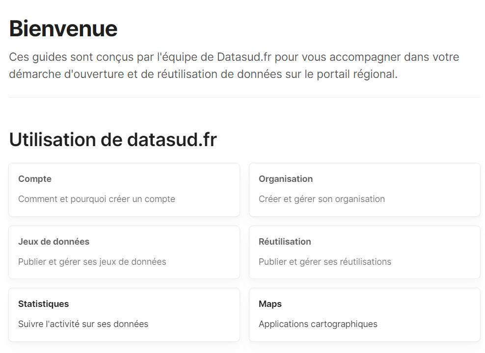 Accueil Guide Data Sud
